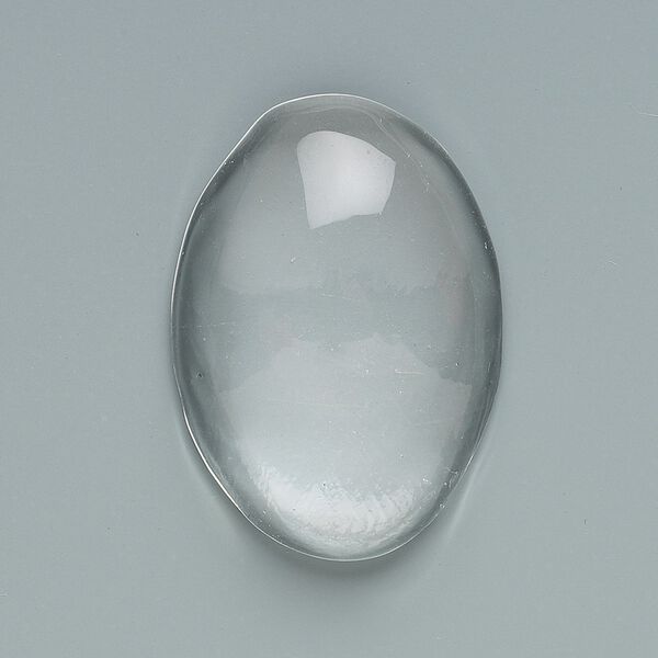 Cabochon, glass, clear, 30x22mm non-calibrated oval. Sold per pkg of 6. image number 0