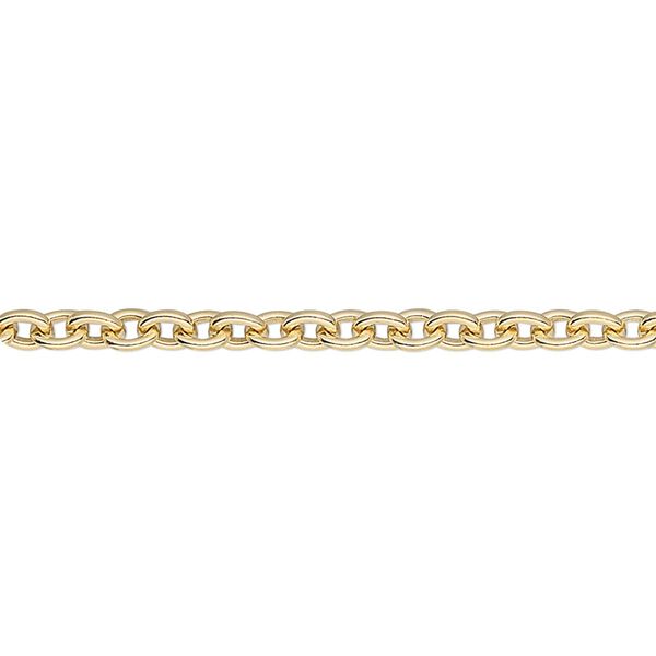 Chain, 14Kt gold-filled, 3mm cable. Sold per pkg of 5 feet. image number 0