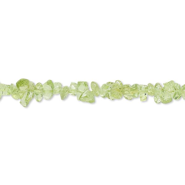 Peridot 1pkg1, chip bead natural 34 inch mini image number 0