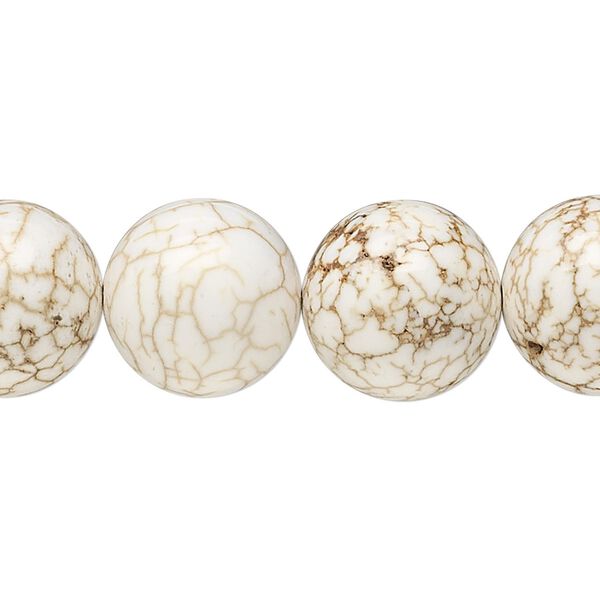 Magnesite 1pkg1, round bead 15.5-16 inch 15mm image number 0