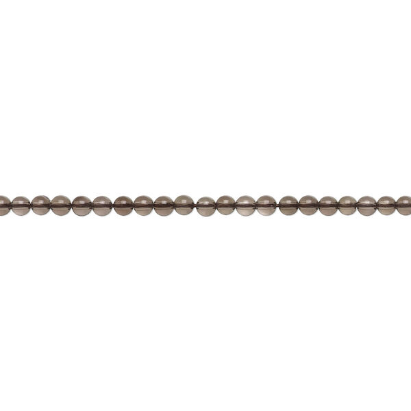 Smoky quartz 1pkg1, round bead 15.5-16 inch 2mm image number 0