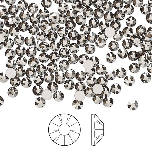 Flat back 1440pk crystal Biarritz foil back, Preciosa MAXIMA Czech crystal rhinestone 3-3.2mm chaton rose round SS12 image number 0