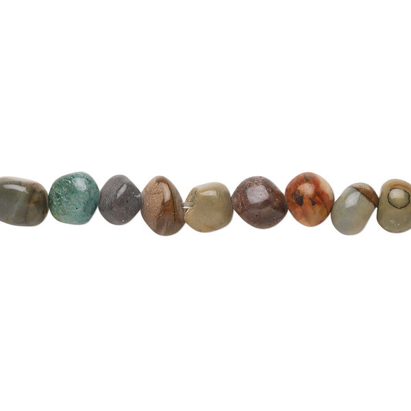 Red creek jasper 1pkg1, pebble bead 15.5-16 inch small image number 0