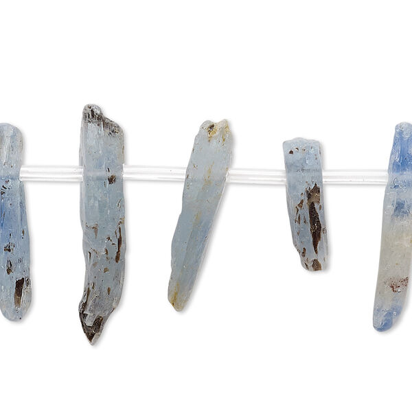 Blue kyanite 1pkg1, top-drilled stick bead natural 8 inch 15x3mm-25x7mm image number 0