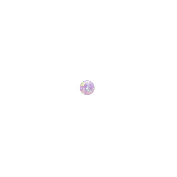 Cabochon, "opal" (silica and epoxy) (man-made), lavender, 4mm calibrated round. Sold per pkg of 4. image number 0