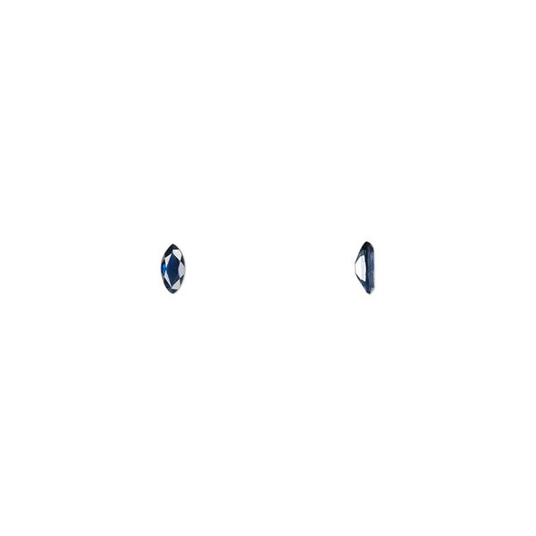 Blue sapphire 1pkg1, hand-cut faceted marquise gem 4x2mm image number 0