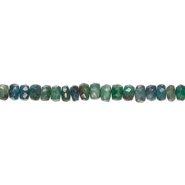 Emerald / beryl 1pkg1, hand-cut faceted rondelle bead 14 inch 3x2mm-4x3mm image number 0