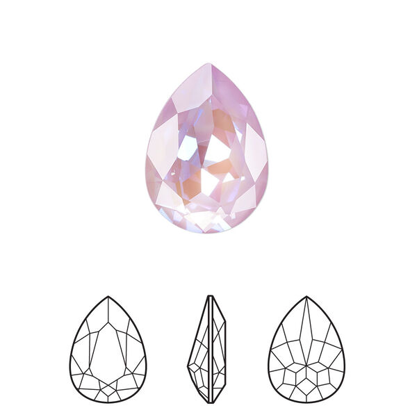 Fancy stone 48pk crystal lavender DeLite, Swarovski® 18x13mm pear 4320 image number 0