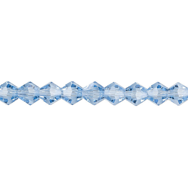 Bead 1pk transparent light blue, Celestial Crystal® 6mm bicone 15.5-16 inch image number 0