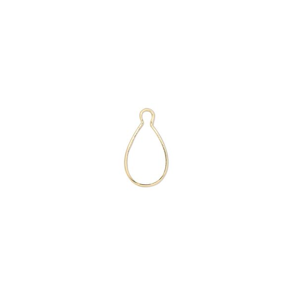 Drop, Wrap-Tite®, 14Kt gold, 9x6mm pear setting. Sold individually. image number 0