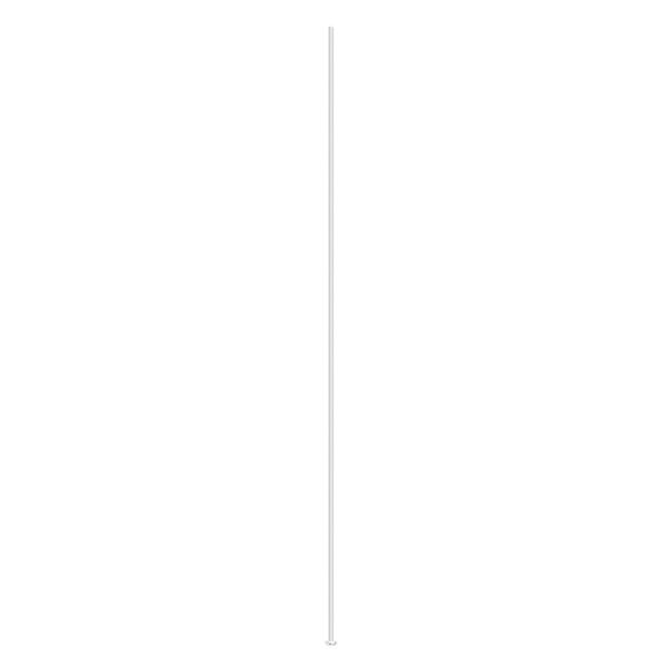 Head pin, silver-plated brass, 4 inches, 21 gauge. Sold per pkg of 1,000. image number 0