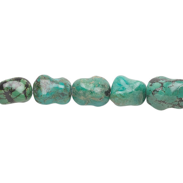 Bead, turquoise (dyed / stabilized), blue, 10x8mm dog bone, C grade, Mohs hardness 5 to 6. Sold per 15" to 16" strand. image number 0