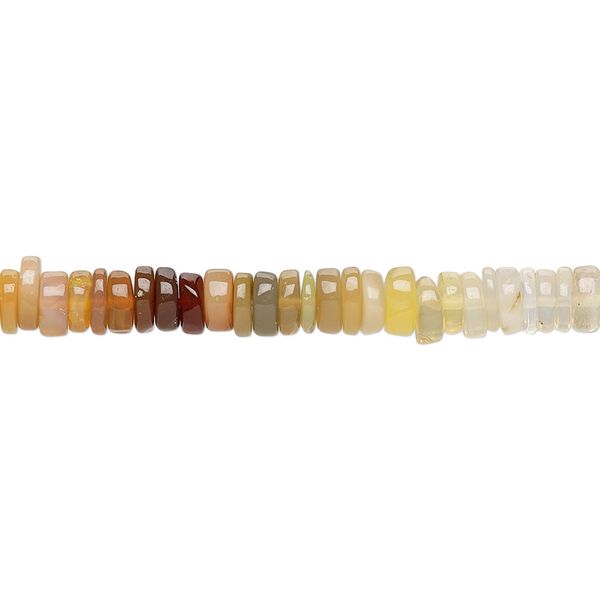 Ethiopian opal 1pkg1, hand-cut rondelle bead natural 8 inch 4x1mm-5x2mm image number 0
