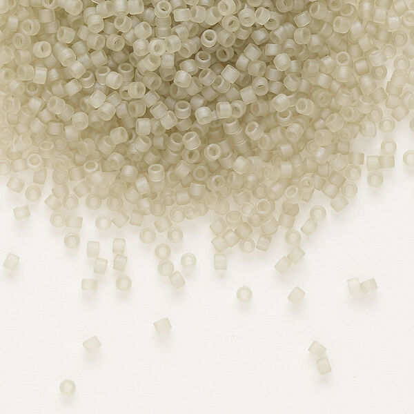 Seed bead, Delica®, glass, pkg/250g, #11 round, translucent matte glazed luster oyster (DB-0383). image number 0