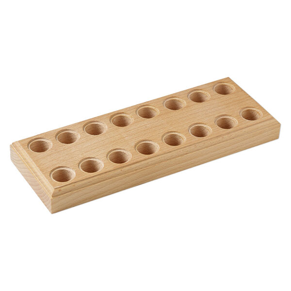 Plier holder, Indian beech tree wood, natural, 8-1/2 x 1 x 3-1/4 inches. Sold individually. image number 1