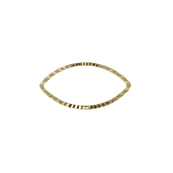 Component, gold-plated brass, 23x12mm single-sided diamond-cut open marquise, 1.3mm thick. Sold per pkg of 100. image number 0