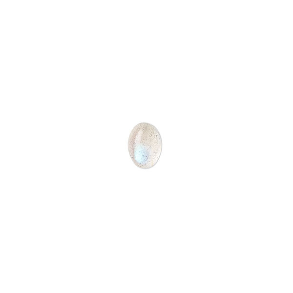 Silver labradorite 1pkg1, hand-cut calibrated oval cab natural 7x5mm image number 0
