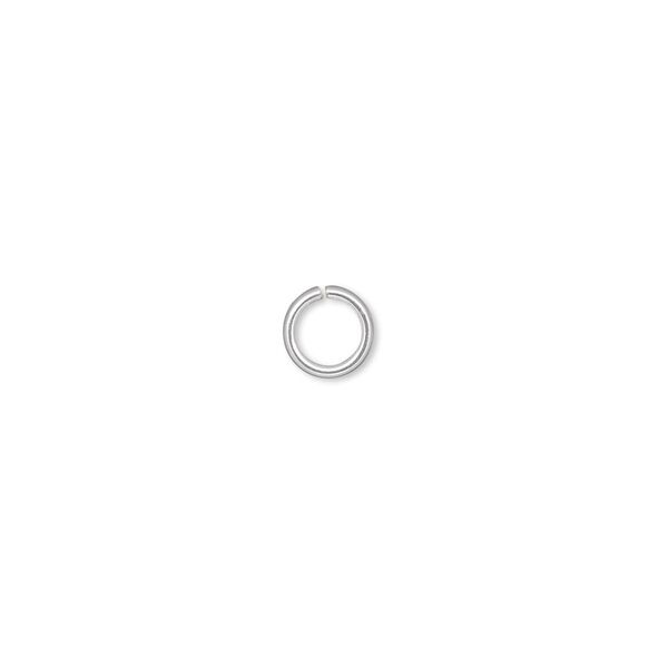 Jump ring, sterling silver-filled, 6mm round, 4.4mm inside diameter, 20 gauge. Sold per pkg of 50. image number 0
