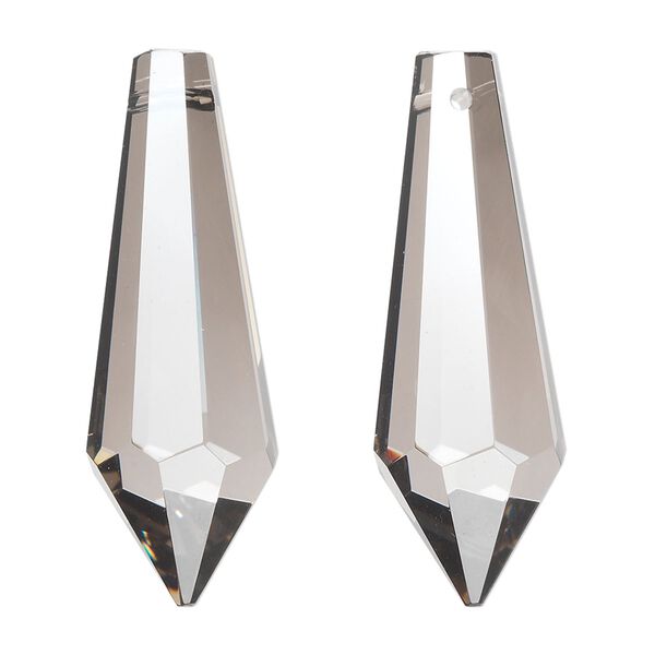 Suncatcher 60pk clear satin, Asfour Crystal 38x12mm top-drilled faceted point image number 0