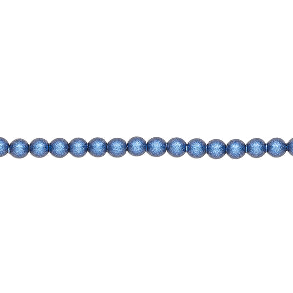 Pearl 100pk iridescent dark blue, Crystal Passions® 3mm round 5810 image number 0