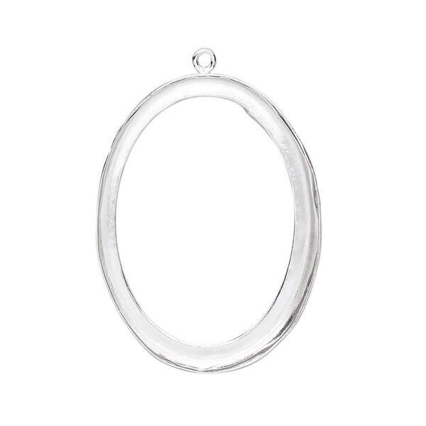 Focal, fine silver, 31x23mm oval with open back and 30x22mm oval setting. Sold individually. image number 0