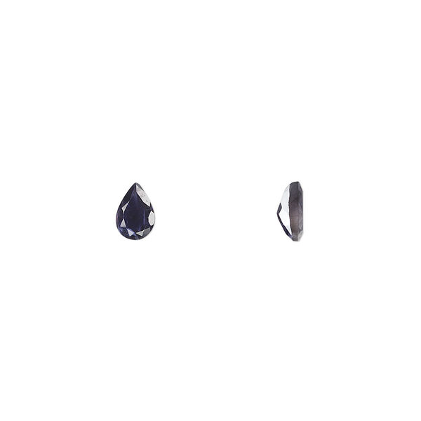 Iolite 1pkg1, hand-cut faceted pear gem natural 6x4mm image number 0