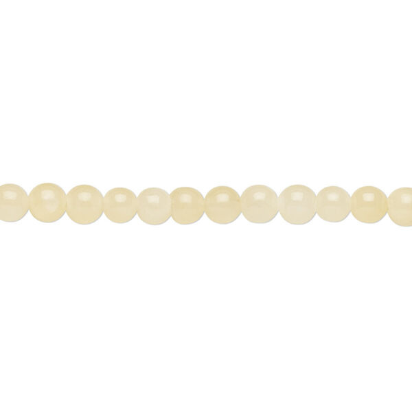 Yellow calcite 1pkg1, round bead 15.5-16 inch 4mm image number 0