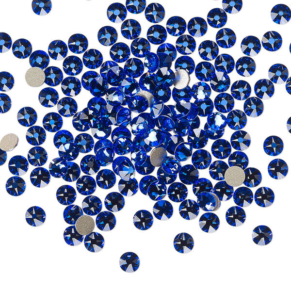 Flat back 1440pk majestic blue foil back, Swarovski® 3-3.2mm rose round SS12 2088 image number 0