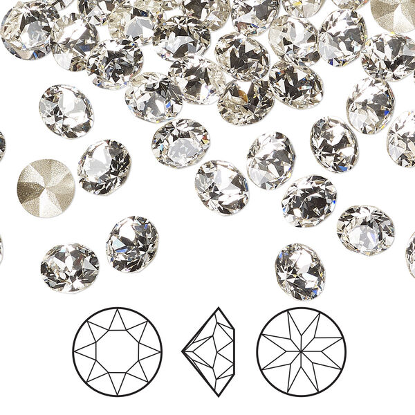 Chaton 12pk crystal foil back, Crystal Passions® 6.14-6.32mm round SS29 1088 image number 0