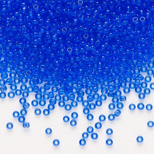 Seed bead, Preciosa Ornela Czech glass, pkg/50g, #11 rocaille, transparent light blue, (30050). image number 0