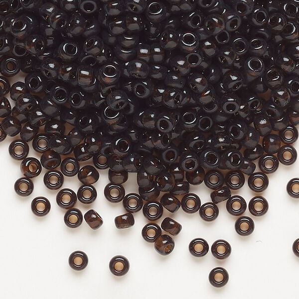Seed bead, Miyuki, glass, pkg/50g, #8 rocaille, transparent root beer (RR-135). image number 0