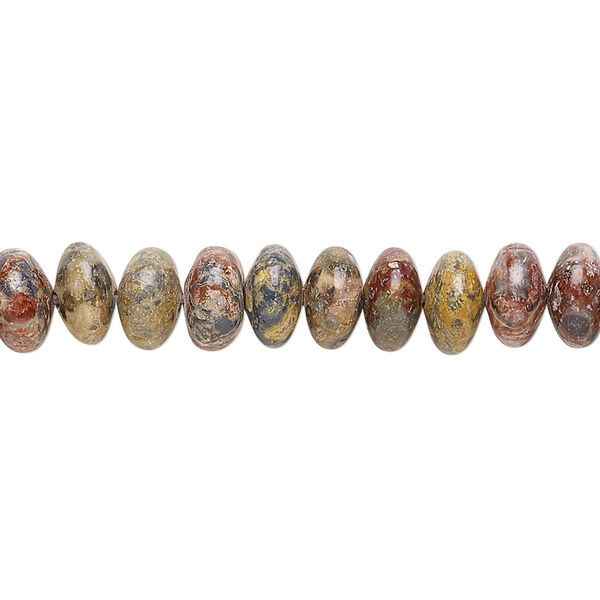 Leopardskin jasper 1pkg1, rondelle bead natural 15.5-16 inch 8x4mm image number 0