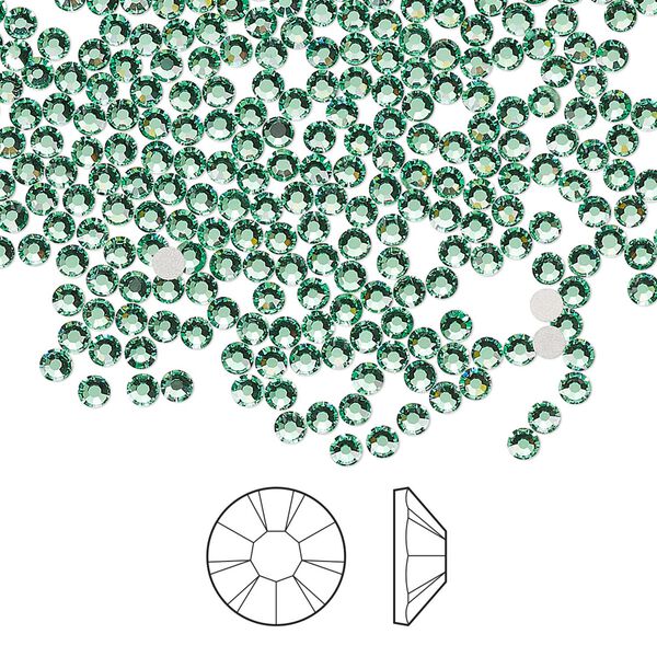 Flat back 144pk Caribbean Sea foil back, Preciosa MAXIMA Czech crystal rhinestone 2.1-2.3mm chaton rose round SS7 image number 0