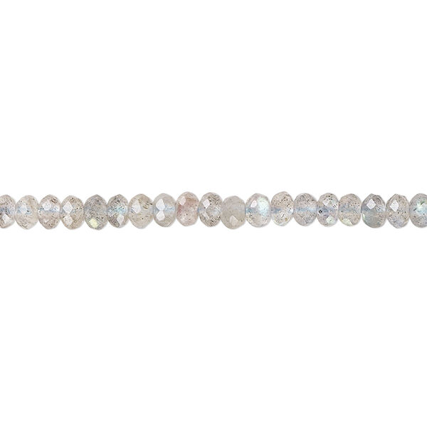 Labradorite 1pkg1, faceted rondelle bead natural A- grade, 15.5-16 inch 3x2mm image number 0