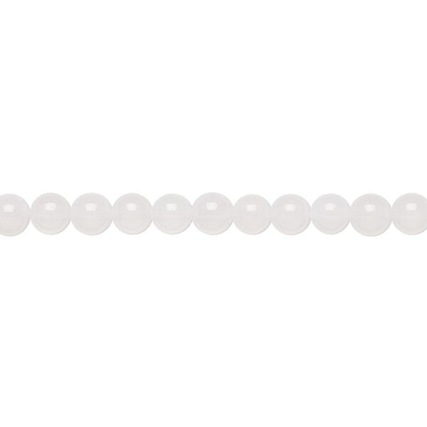 White agate 1pkg1, round bead natural 15.5-16 inch 4mm image number 0