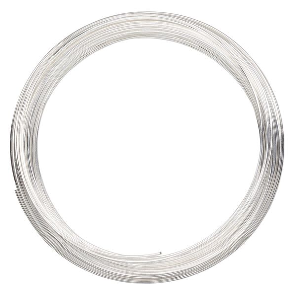 Memory wire, Beadalon®, silver-plated carbon steel, 2-1/2-inch round bracelet, 0.65mm thick. Sold per 1-ounce pkg, approximately 62 loops. image number 0