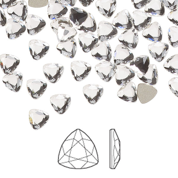 Flat back 12pk crystal foil back, Crystal Passions® 5mm trilliant 2472 image number 0