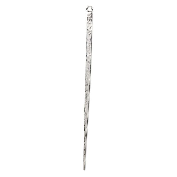 Hair stick, Hill Tribes, fine silver, 5-7/8 inches with hammered design and loop. Sold individually. image number 0