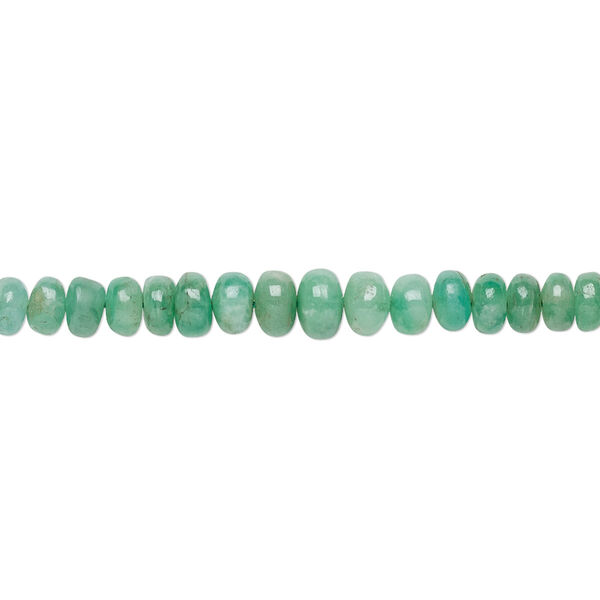 Emerald 1pkg1, hand-cut rondelle bead C grade, 15.5-16 inch graduated 2x2mm-4x3mm image number 0