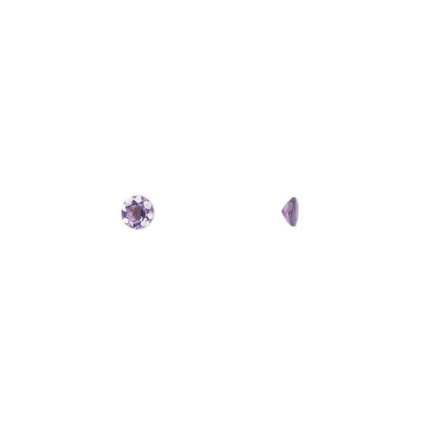 Amethyst 1pkg8, hand-cut faceted round gem natural A grade, 3mm image number 0