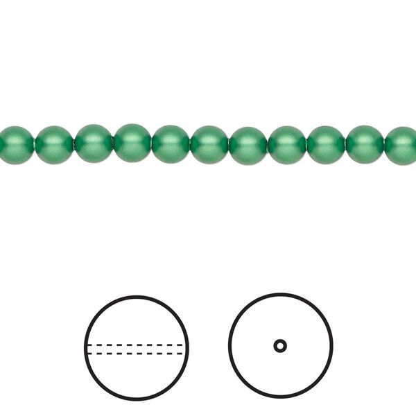 Pearl 500pk eden green, Swarovski® 4mm round 5810 image number 0