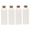 Component, glass and cork, clear, 79x27mm bottle with stopper. Sold per pkg of 4. image number 1