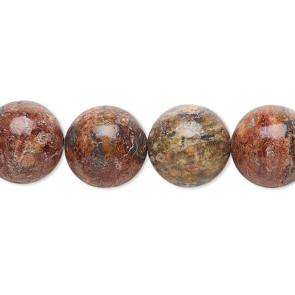 Leopardskin jasper 1pkg1, round bead natural 15.5-16 inch 12mm image number 0