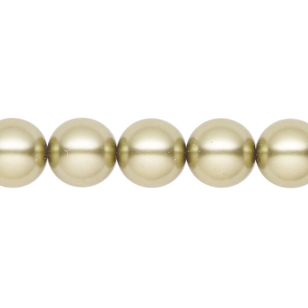 Pearl 50pk light green, Preciosa Czech crystal 10mm round image number 0