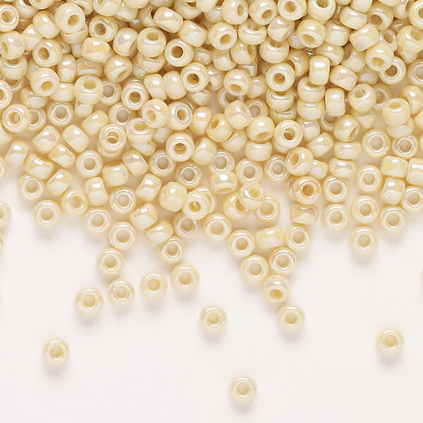 Seed bead, Miyuki, glass, pkg/50g, #8 rocaille, opaque rainbow pear (RR-488). image number 0