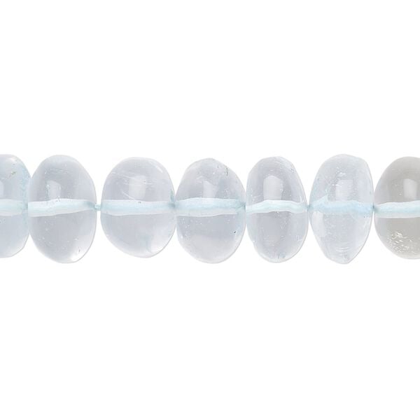Quartz crystal 1pkg1, hand-cut rondelle bead 15.5-16 inch 10x5mm-12x9mm image number 0