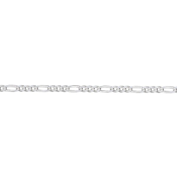 Chain, sterling silver, 1.7mm Figaro. Sold per pkg of 5 feet. image number 0