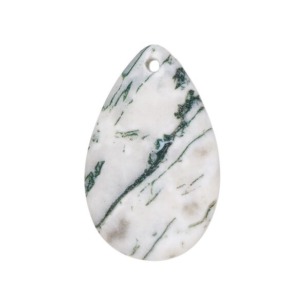 Tree agate 1pkg1, hand-cut teardrop focal natural 31x20mm image number 0