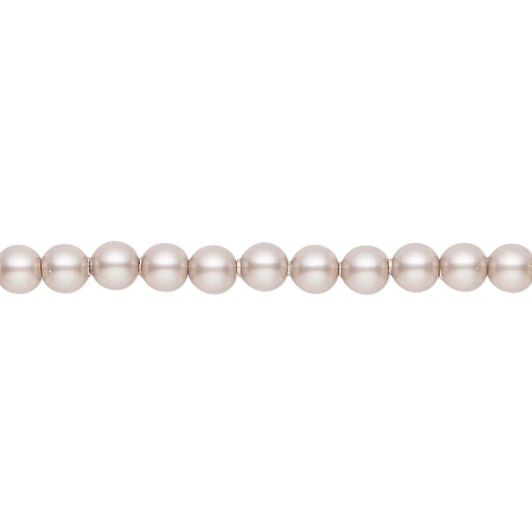 Pearl 100pk powder almond, Crystal Passions® 4mm round 5810 image number 0