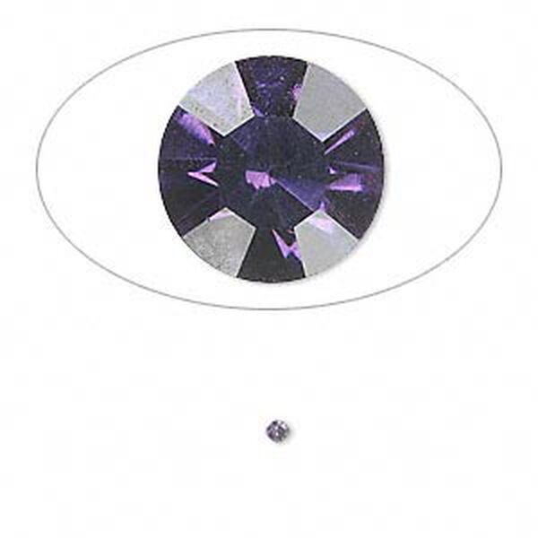 Chaton, glass rhinestone, iris blue, foil back, 1.7-1.8mm faceted round, PP11. Sold per pkg of 72. image number 0